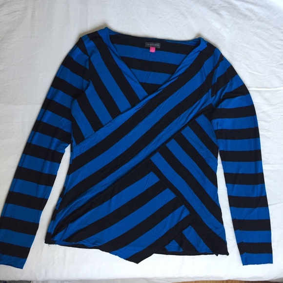 Vince Camuto long sleeve striped top size L large - Picture 1 of 3